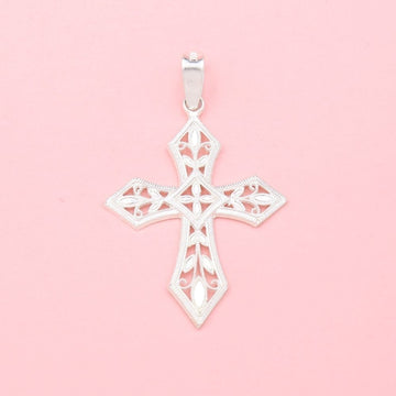 Cruz de Plata .925 Diseño Gótico Calado mod. 1123