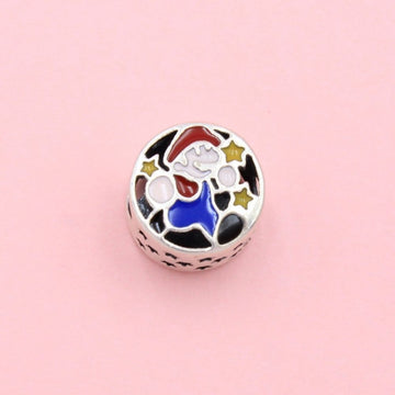 Charm de Plata .925 Mario Bros de Esmalte Especial con Calado de Estrellas mod. 1299