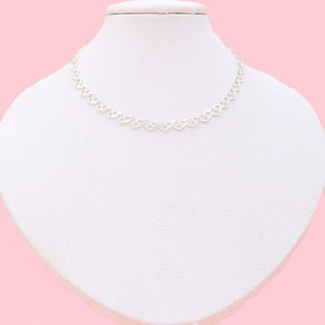 Cadena de Tejido Navaja en forma de Corazones mod. 0108