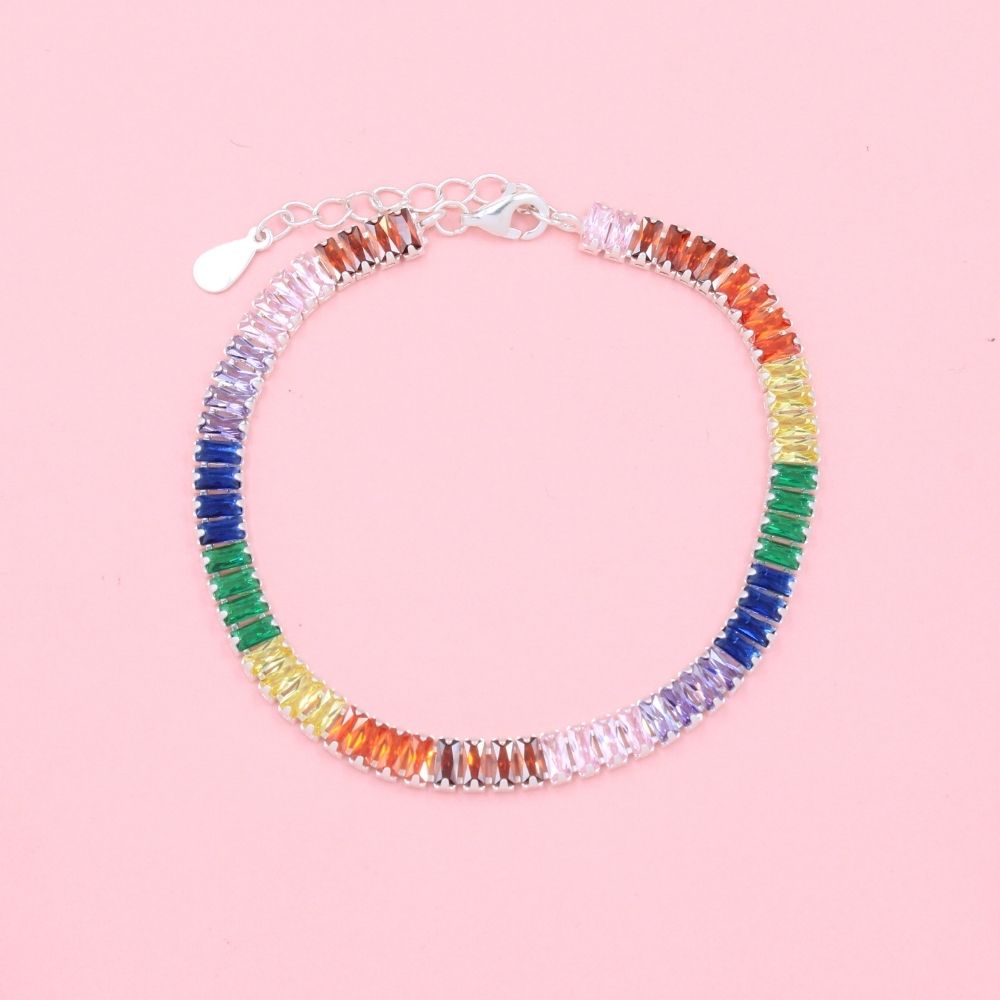 Pulsera Arcoíris Incrustada con Zirconias mod. 0812