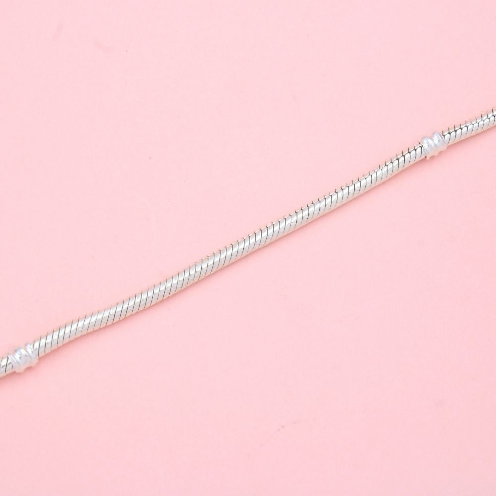 Pulsera Especial de Plata .925 Tejido Cola de Ratón con Broche de Simba mod. 1284