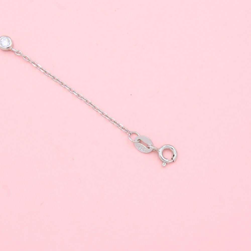 Pulsera de Plata .925 de Tejido Fino con Ojo Turco Azul Detallado con Zirconias mod. 1324