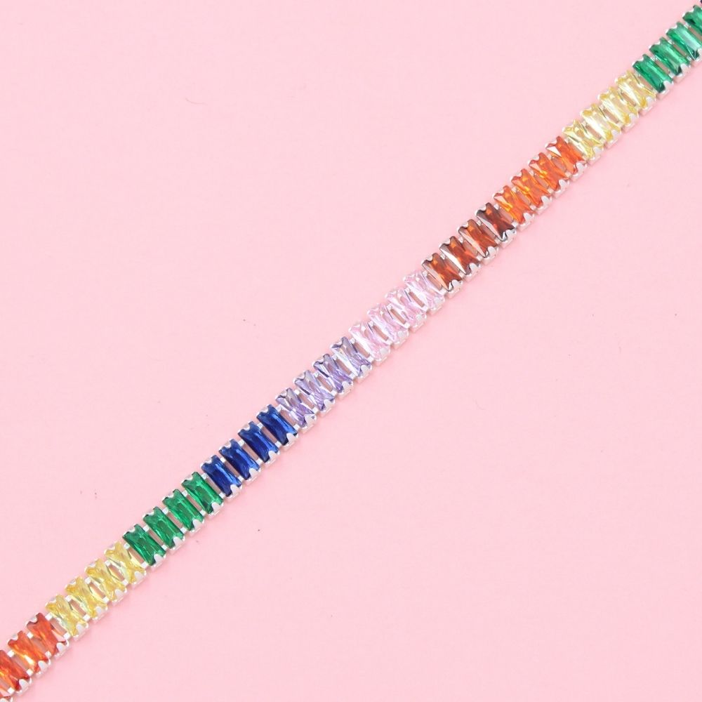 Pulsera Arcoíris Incrustada con Zirconias mod. 0812