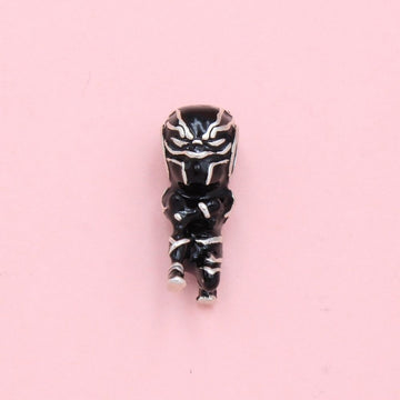 Charm de Plata .925 Black Panter Detallado con Esmalte Negro mod. 1326