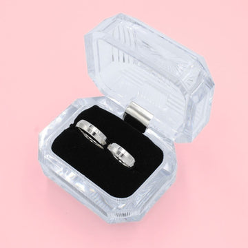 Argollas de Matrimonio de Plata .925 Diseño Rodizado y Liso mod. 1264