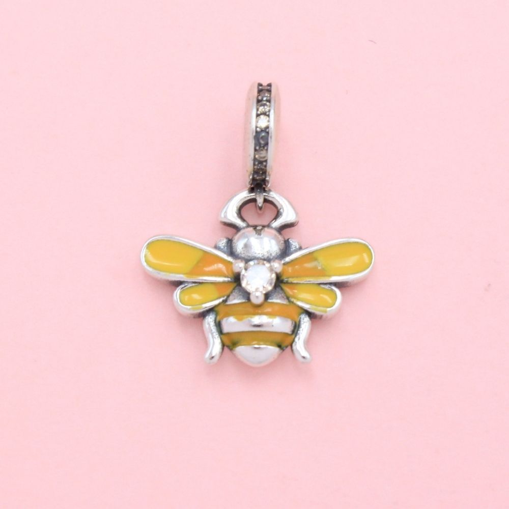 Charm de Plata .925 Abeja Reina con Zirconia Central mod. 1327