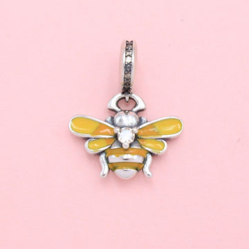 Charm de Plata .925 Abeja Reina con Zirconia Central mod. 1327