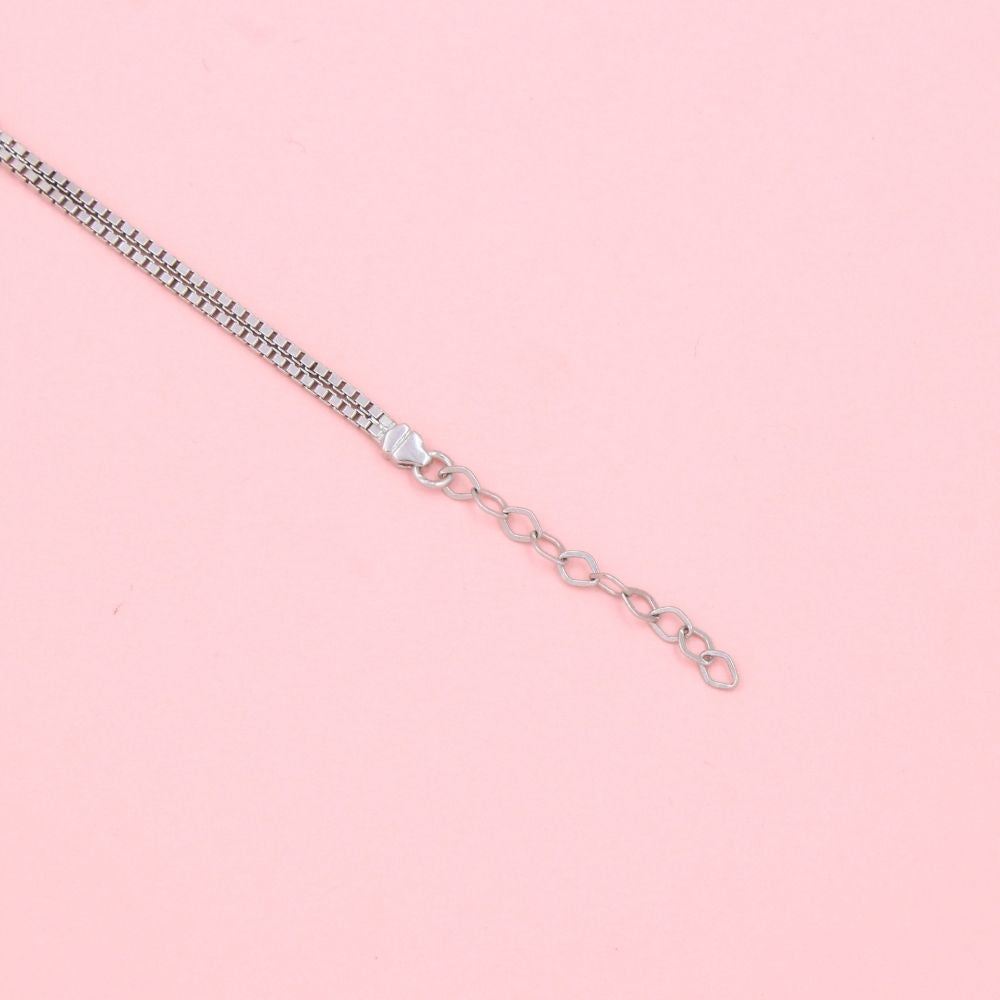 Pulsera de Plata .925 de Tejido Cubo con Incrustación de Ónix y Zirconias mod. 0997