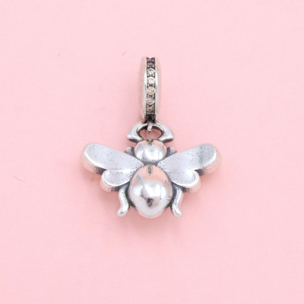 Charm de Plata .925 Abeja Reina con Zirconia Central mod. 1327