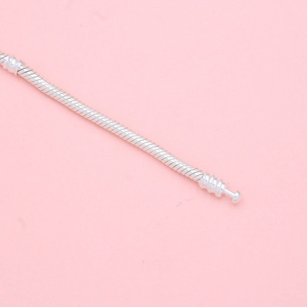 Pulsera Especial de Plata .925 Tejido Cola de Ratón con Broche de Simba mod. 1284