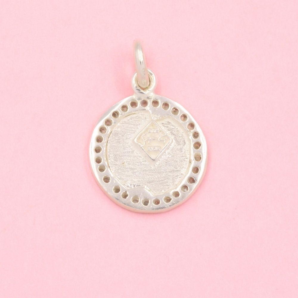 Medalla de la Virgen Guadalupe con Bisel de Zirconias mod. 0639