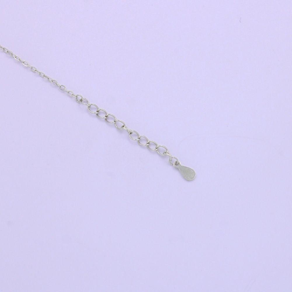 Pulsera de Plata .925 Diseño de 3 Tréboles con Malaquita. 0814