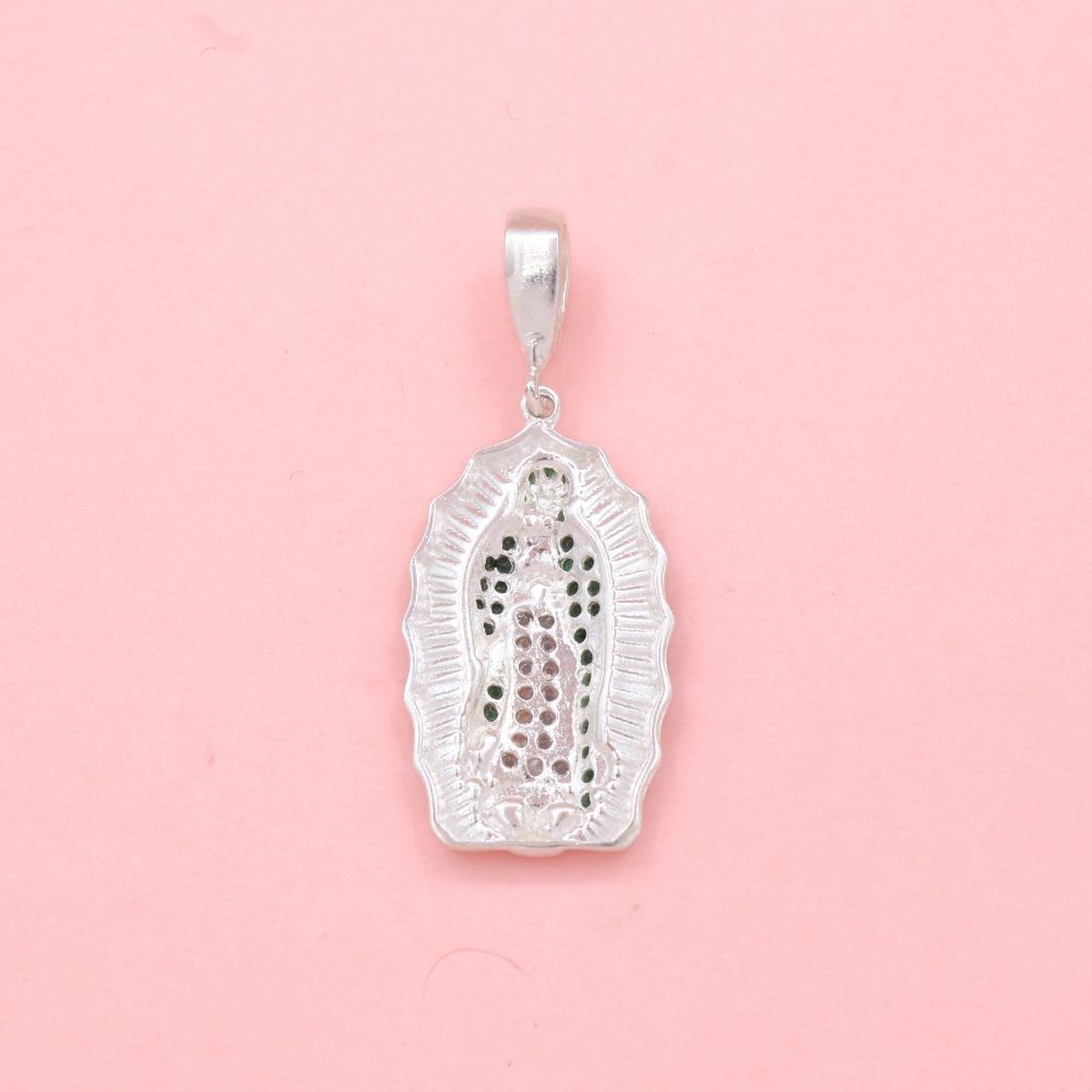 Medalla de la Virgen de Guadalupe con Incrustación de Zirconias mod. 1407
