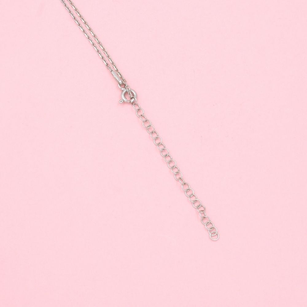 Gargantilla de Plata .925 con Trébol Oscuro de Ónix mod. 1020