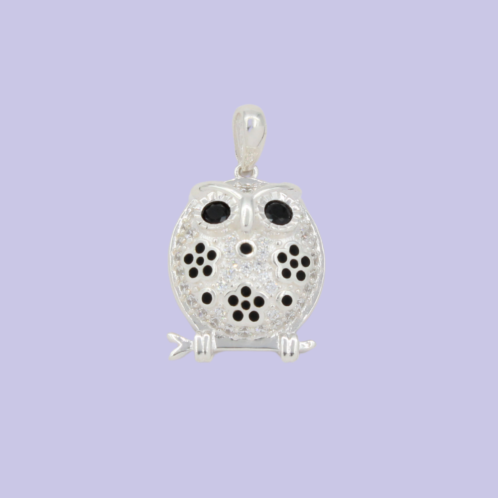 Dije de Plata .925 Búho Floral mod. 2821