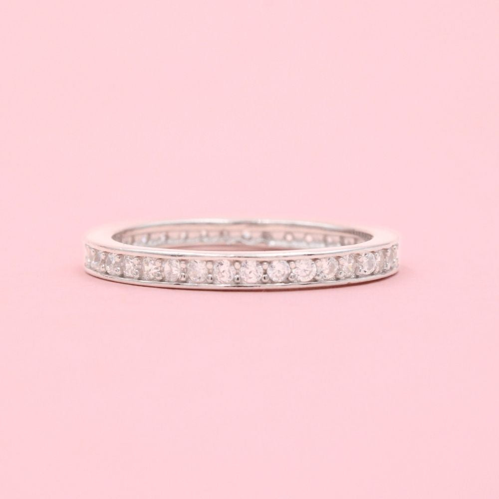 Anillo de Plata .925 Churumbela con Zirconias de Diseño Tradicional mod. 1371