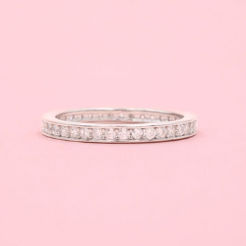 Anillo de Plata .925 Churumbela con Zirconias de Diseño Tradicional mod. 1371