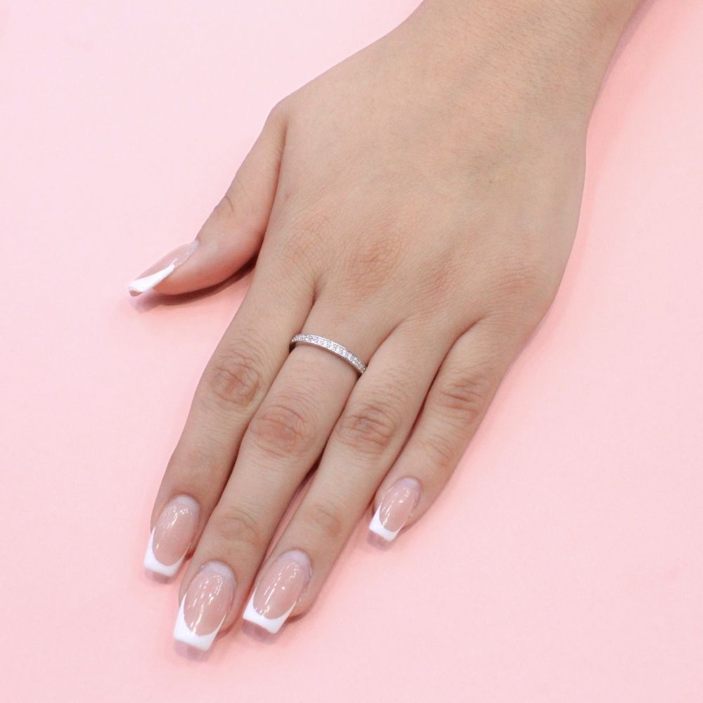 Anillo de Plata .925 Churumbela con Zirconias de Diseño Tradicional mod. 1371