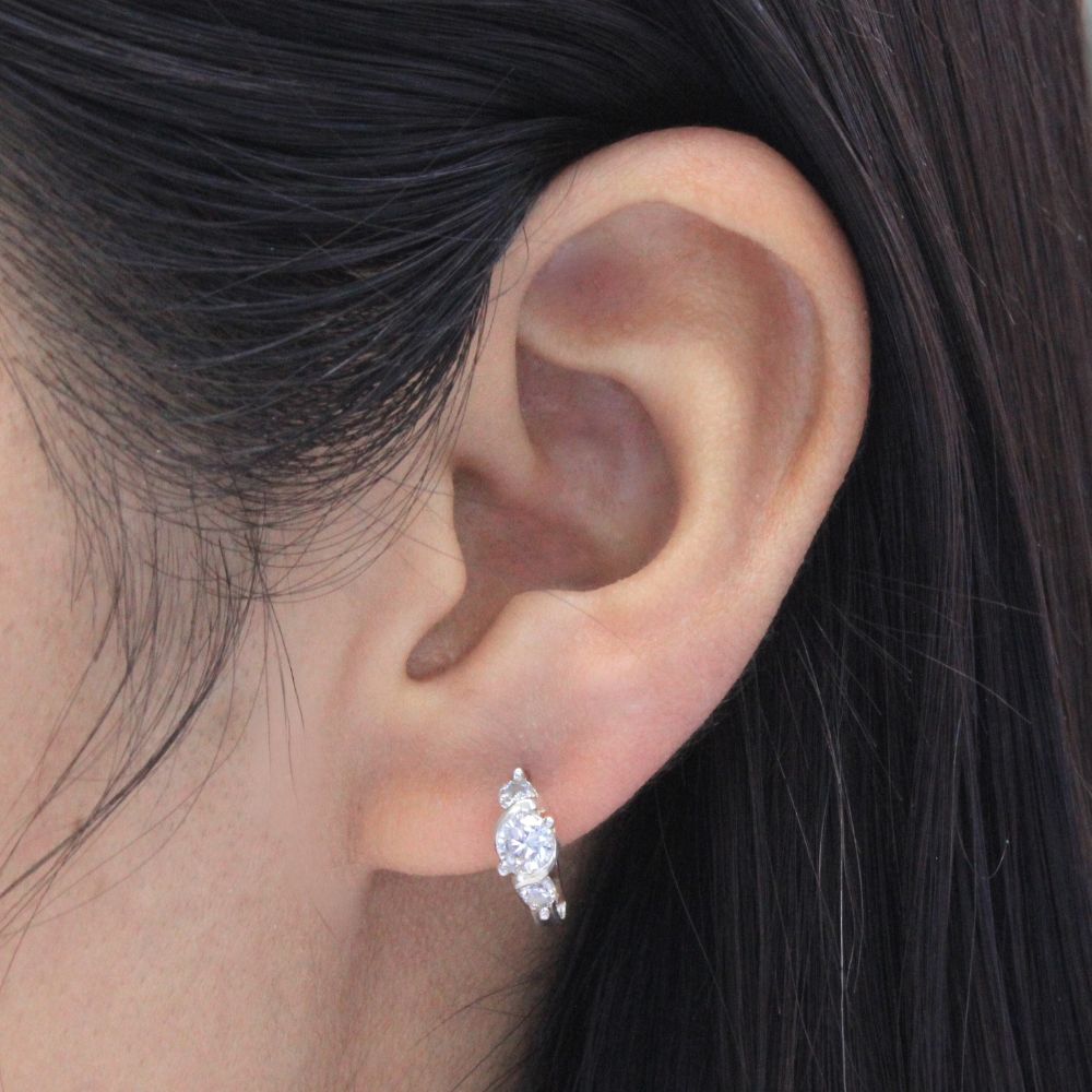 Grapa Especial con Incrustación de Zirconias Birllantes mod. 1411