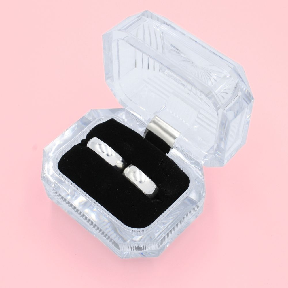 Argollas de Matrimonio de Plata .925 Diseño Liso y Brillante mod. 1265