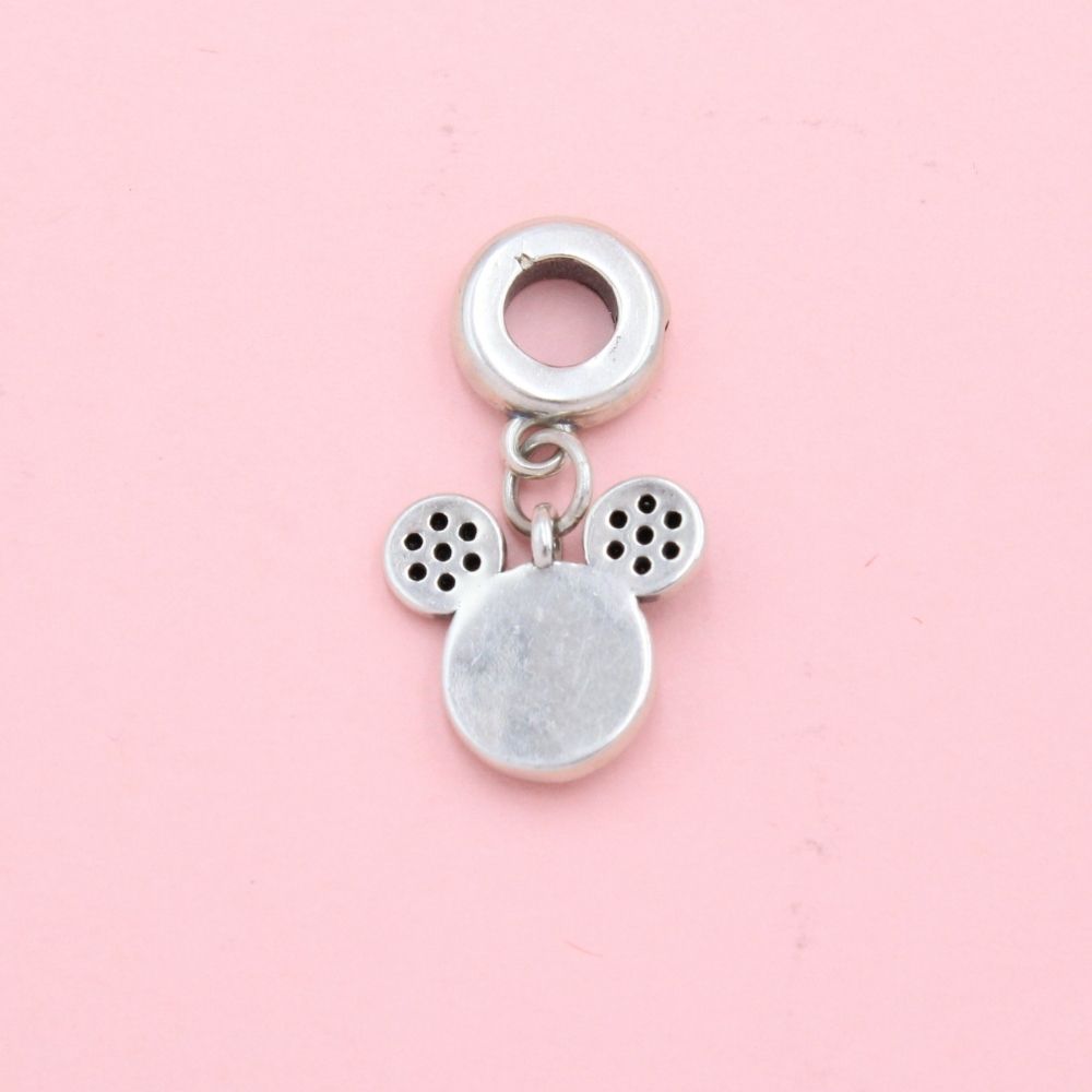 Charm de Plata .925 Mickey Mouse con Zirconias Finas y Esmalte Especial mod. 1296