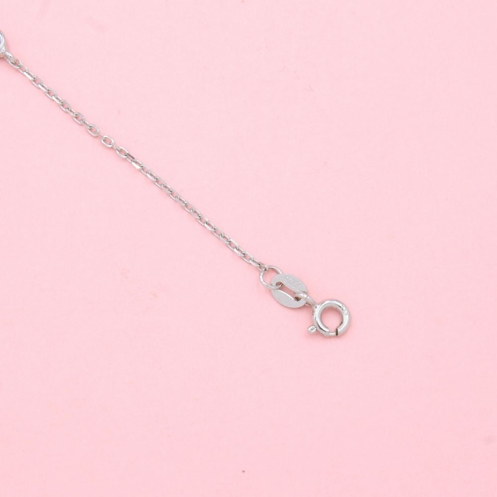 Pulsera de Plata .925 de Tejido Fino con Diseño de Ojo Turco y Zirconias mod. 1331