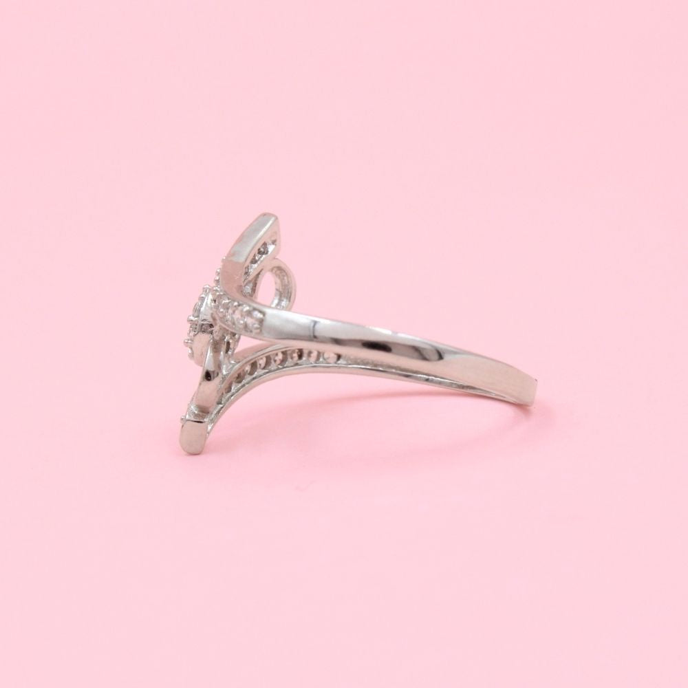 Anillo para Dama de Plata .925 con Diseño de Tres Aros con Zirconias mod. 1169