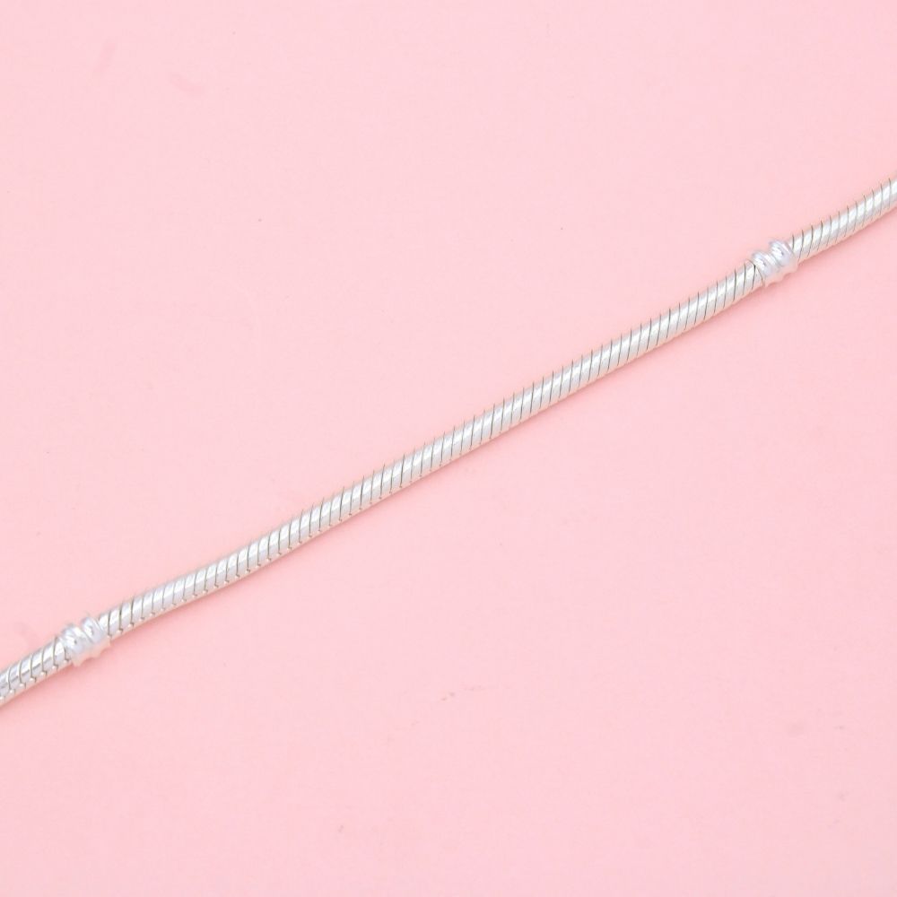 Pulsera Especial de Plata .925 Tejido Cola de Ratón con Broche de Corazón con Zirconias mod. 1285