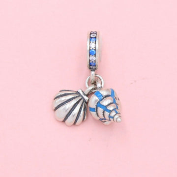 Charm de Plata .925 Conchas del Mar con Zirconias Finas mod. 1297