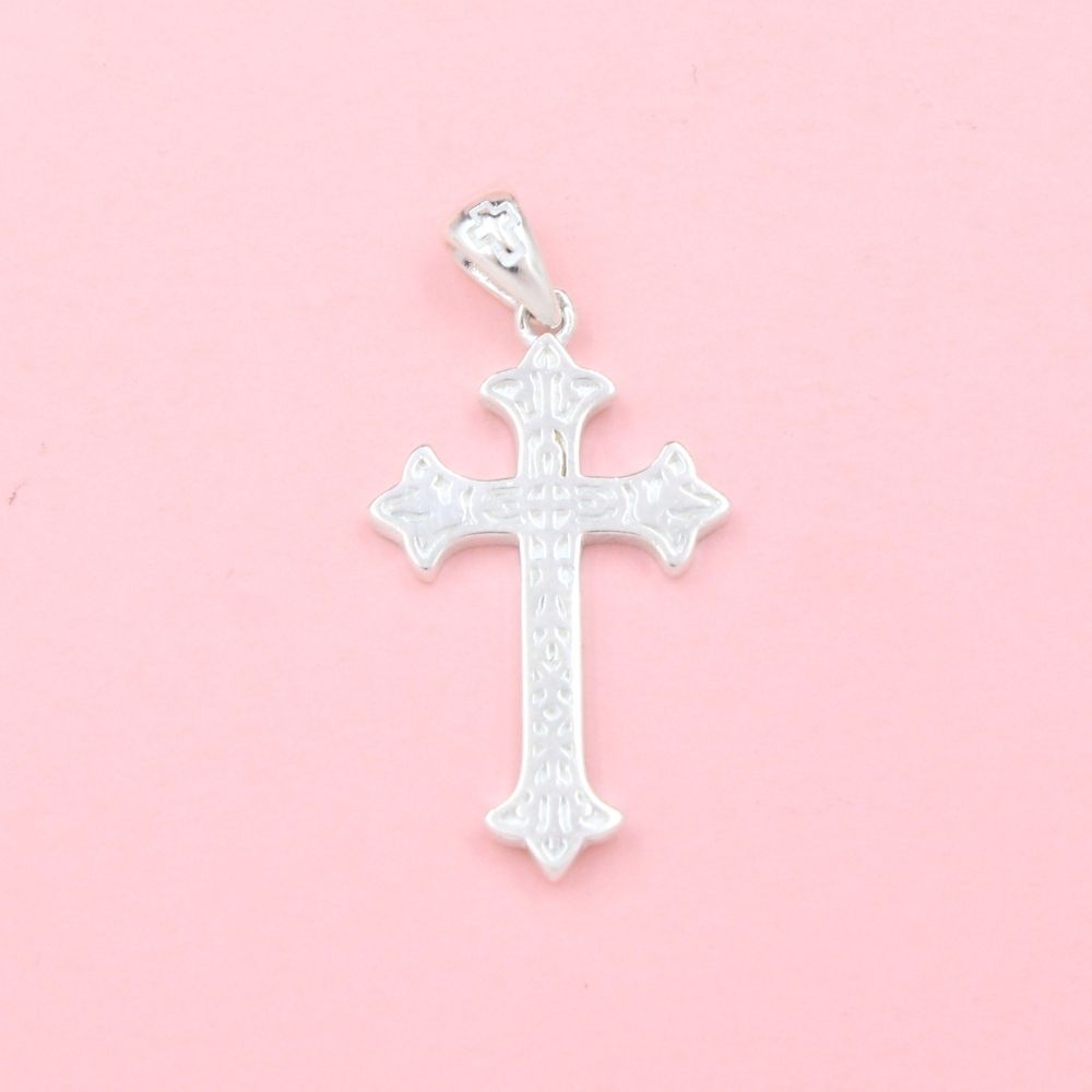 Cruz de Plata .925 Diseño Español con ZIrconias mod. 1125