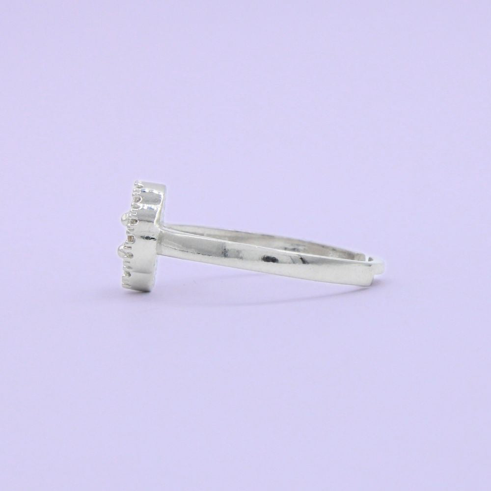 Anillo de Plata .925 Diseño de Trébol de Ojo de Tigre mod. 1043