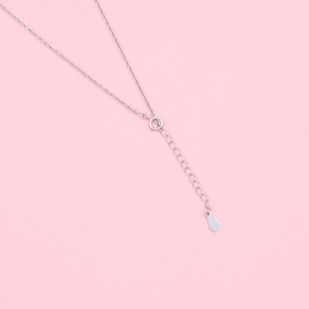 Gargantilla de Plata .925 con Trébol de Malaquita y Diamantado mod. 1021