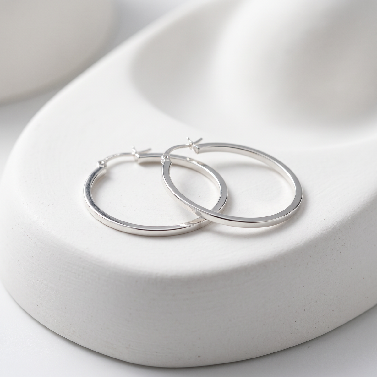 Arracada de Plata .925 Diseño Hueco Circular Brilante mod. 3308