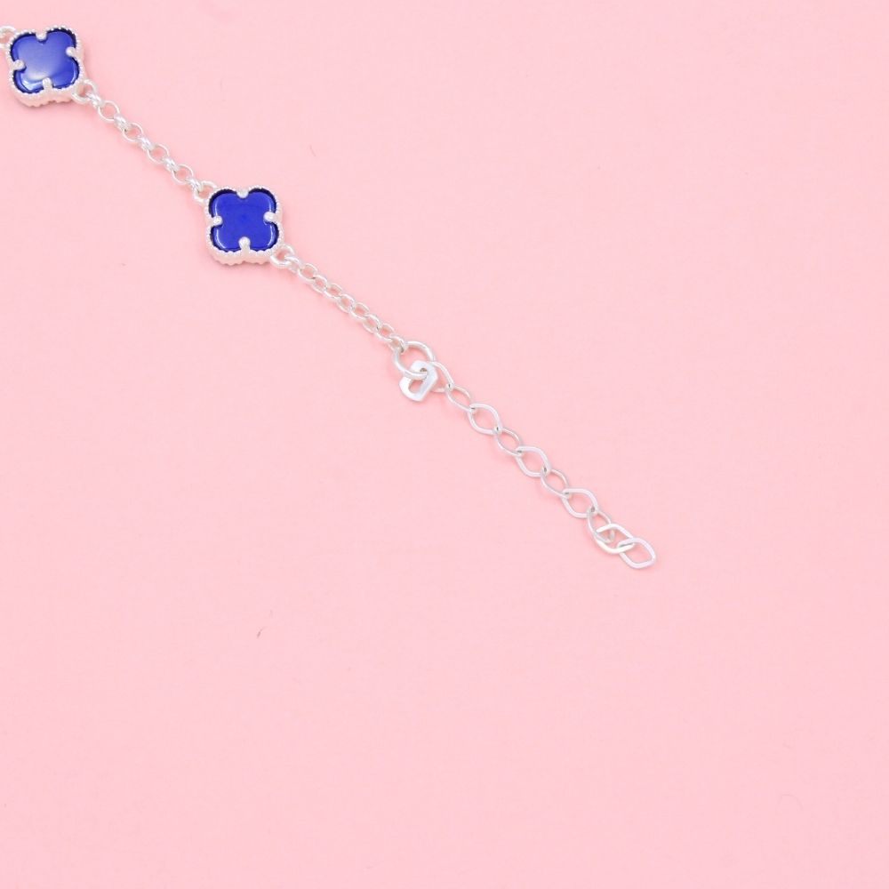 Pulsera de Plata .925 Trébol con Lapislazuli mod. 0977