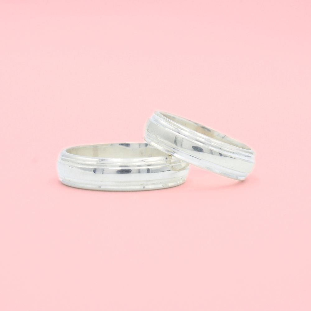Argollas de Matrimonio de Plata .925 Diseño Elegante y Liso mod. 1266