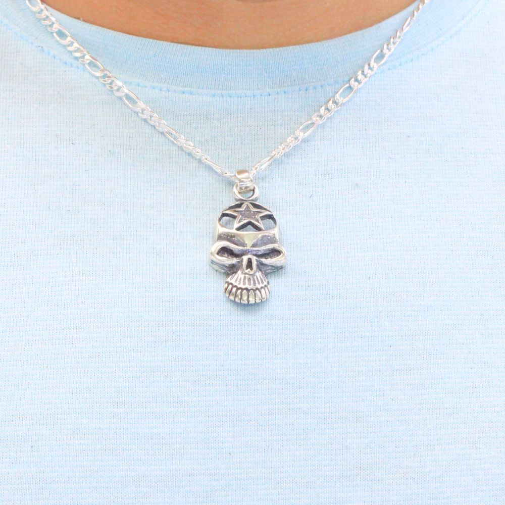 Dije de Caballero Plata .925 Calavera con Estrella en la Frente mod. 1157