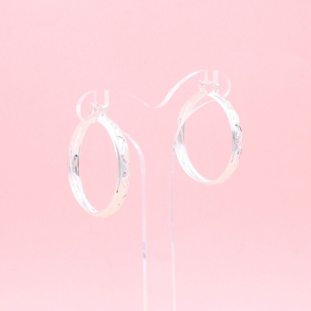 Arracada de Plata .925 Diseño Fino con Diamantado Especial mod. 1055