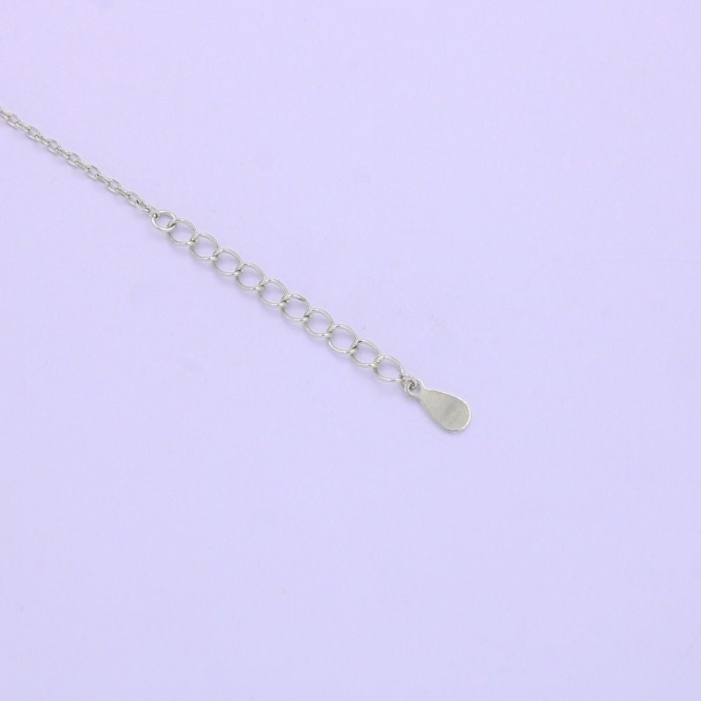 Pulsera de Plata .925 Diseño de Trébol Incrustado de Ónix. 1465