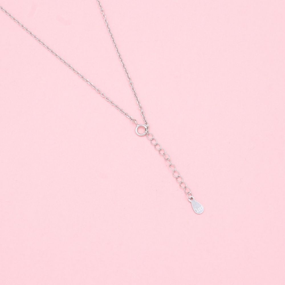 Gargantilla de Plata .925 con Trébol de Turquesa y Diamantado mod. 1022