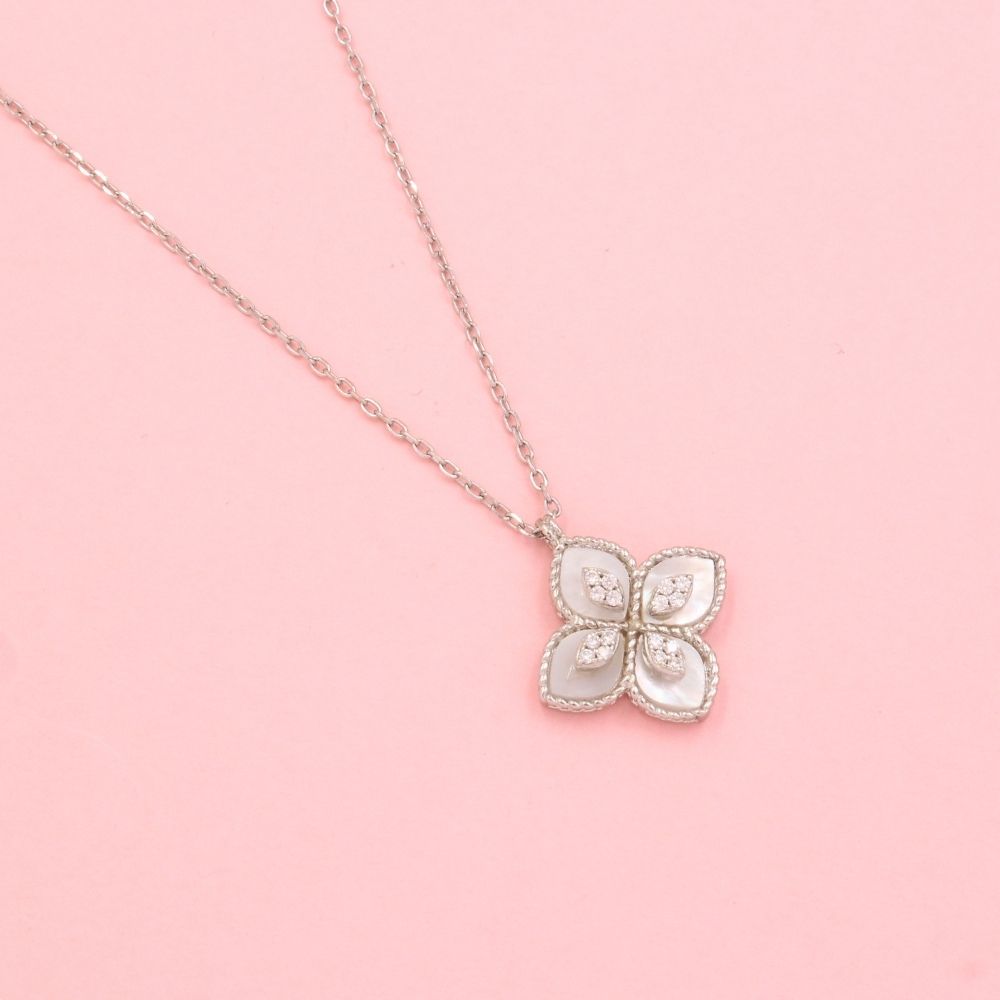 Gargantilla de Plata .925 Princess Flower de Madre Perla mod. 1187