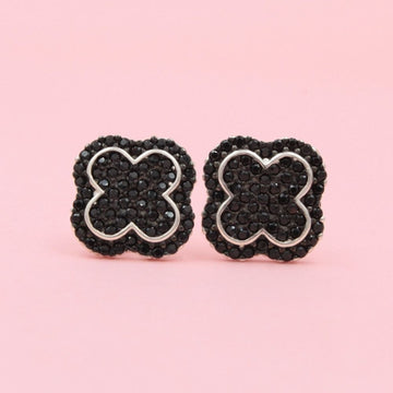 Arete Trébol Especial con Zirconias Negras mod. 0782