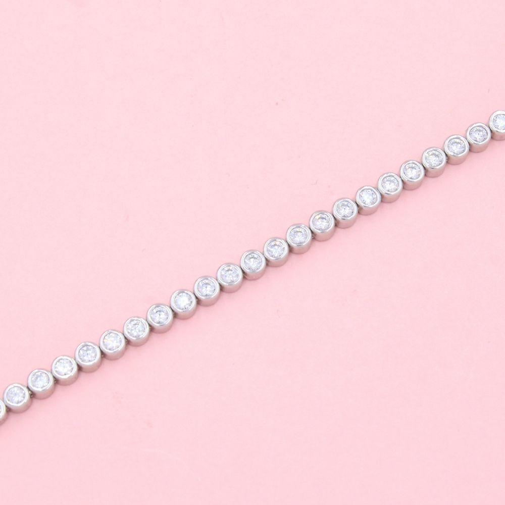 Pulsera de Plata .925 Tejido Tenis de Zirconias Finas mod. 1335