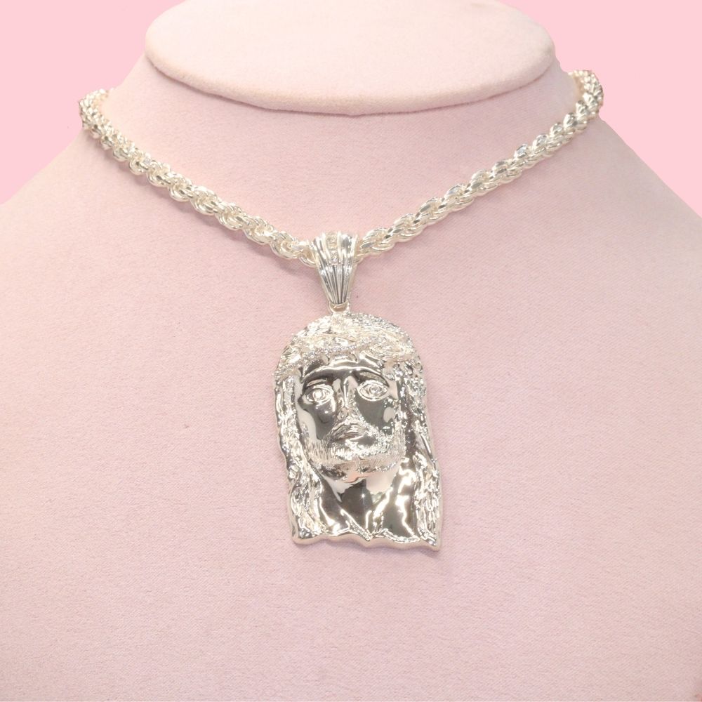 Dije Bulto de Plata .925 Rostro Divino mod. 0602