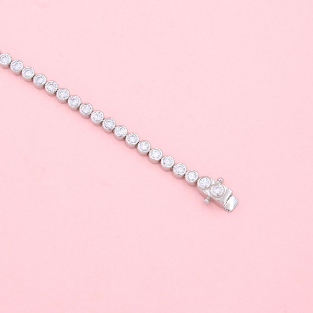 Pulsera de Plata .925 Tejido Tenis de Zirconias Finas mod. 1335