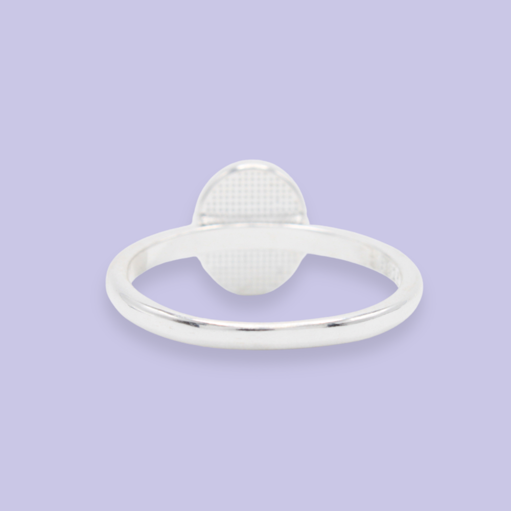 Anillo de Plata .925 con Diseño Clasico Oval de Mosaicos mod. 2807