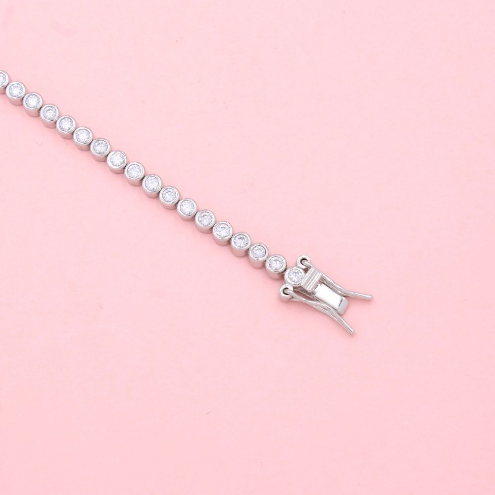 Pulsera de Plata .925 Tejido Tenis de Zirconias Finas mod. 1335