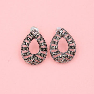 Arete de Gota Elegante con Marquesitas mod. 0821