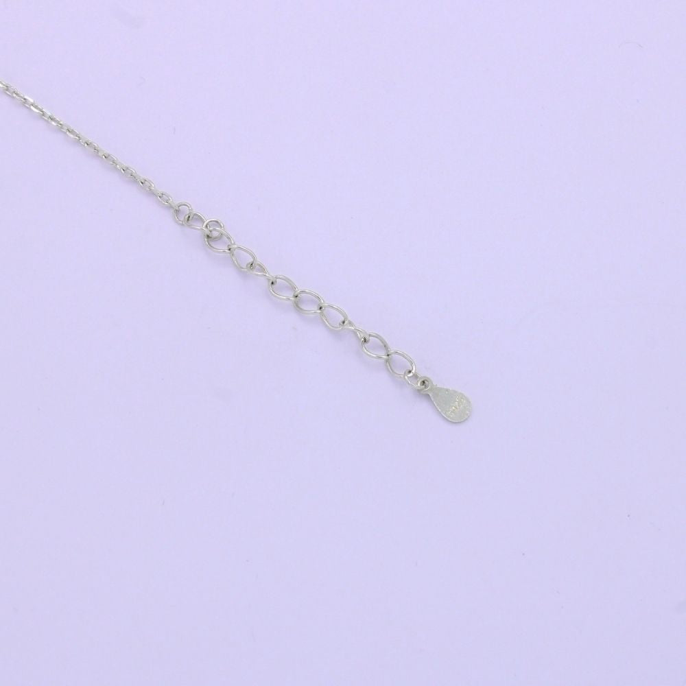 Pulsera de Plata .925 Diseño de Trébol Incrustado de Madre Perla. 1037