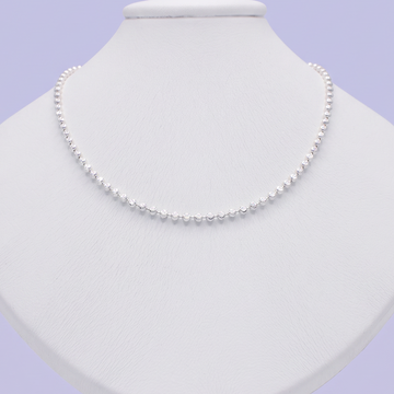 Cadena de Plata .925 Tejido Esfera Diamantada con Extensión mod. 3212