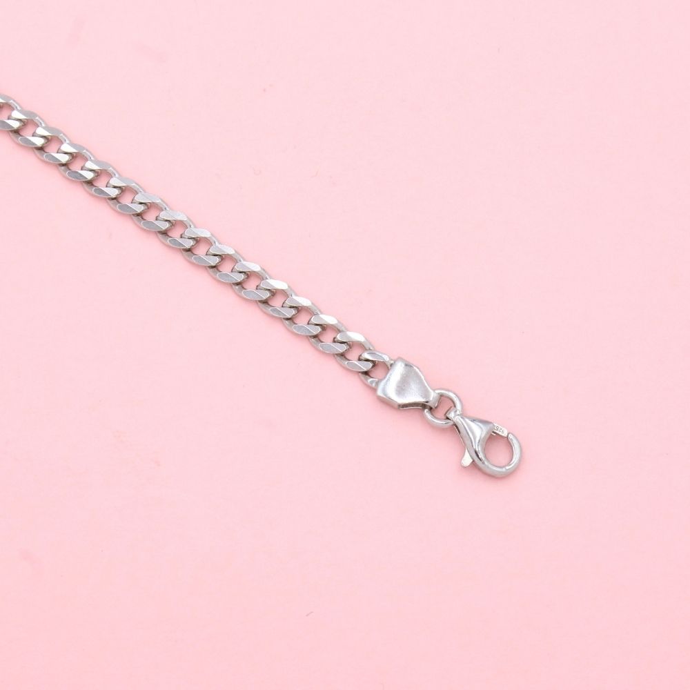 Pulsera de Plata .925 de Tejido Barbado Hueco con Diseño Especial con Zirconias mod. 1336